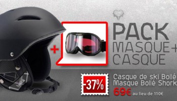 Pack masque + casque Bollé